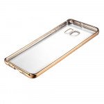 Wholesale Samsung Galaxy S6 Edge Plus Crystal Electroplate Hybrid Soft Case (Rose Gold)